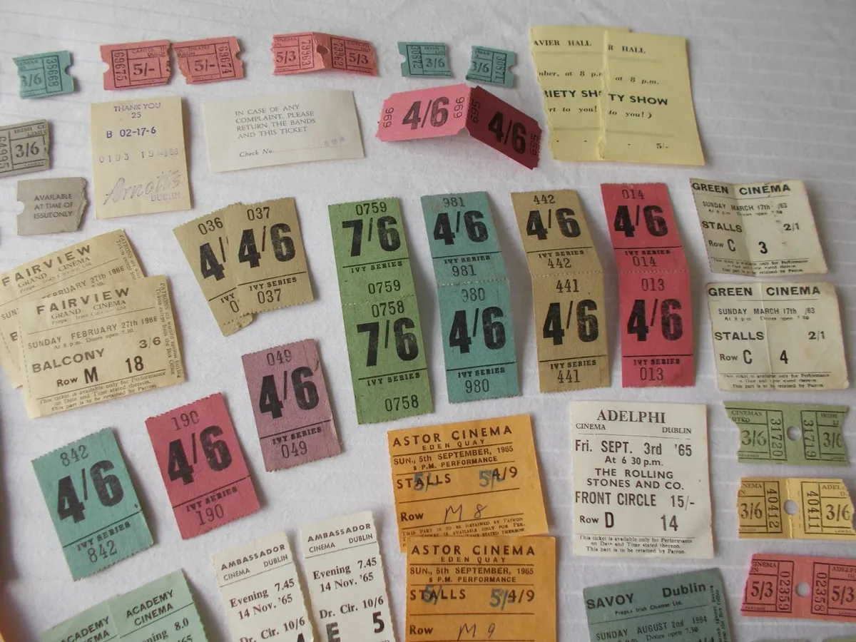 Collection of 1960's Dublin Cinema Tickets - Image 2