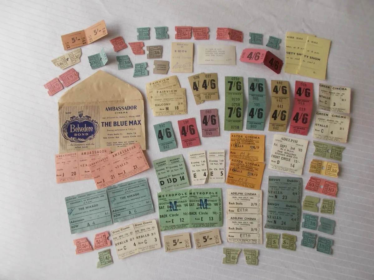 Collection of 1960's Dublin Cinema Tickets - Image 1
