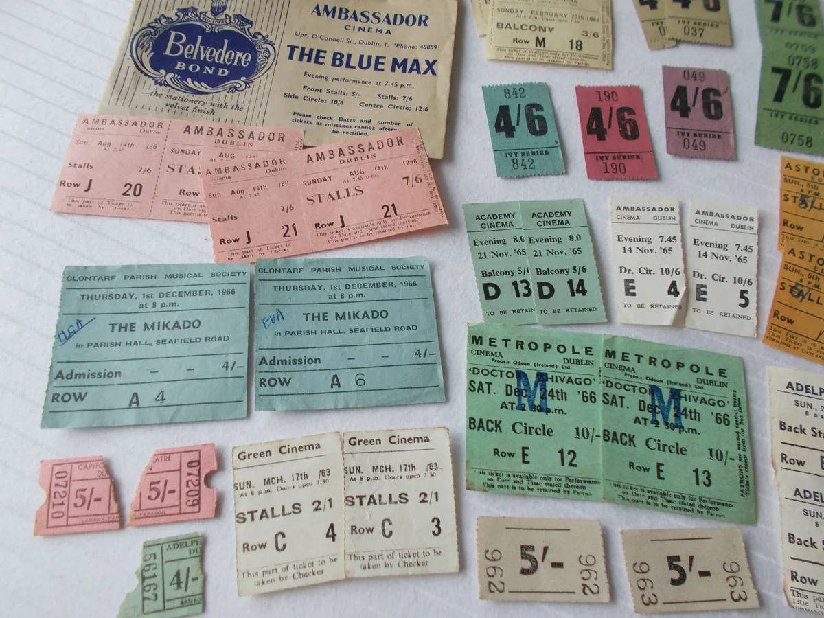 Collection of 1960's Dublin Cinema Tickets - Image 4