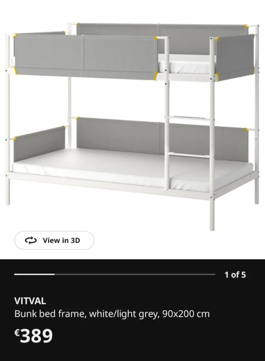 Ikea Vitval Bunk with mattresses - Image 2