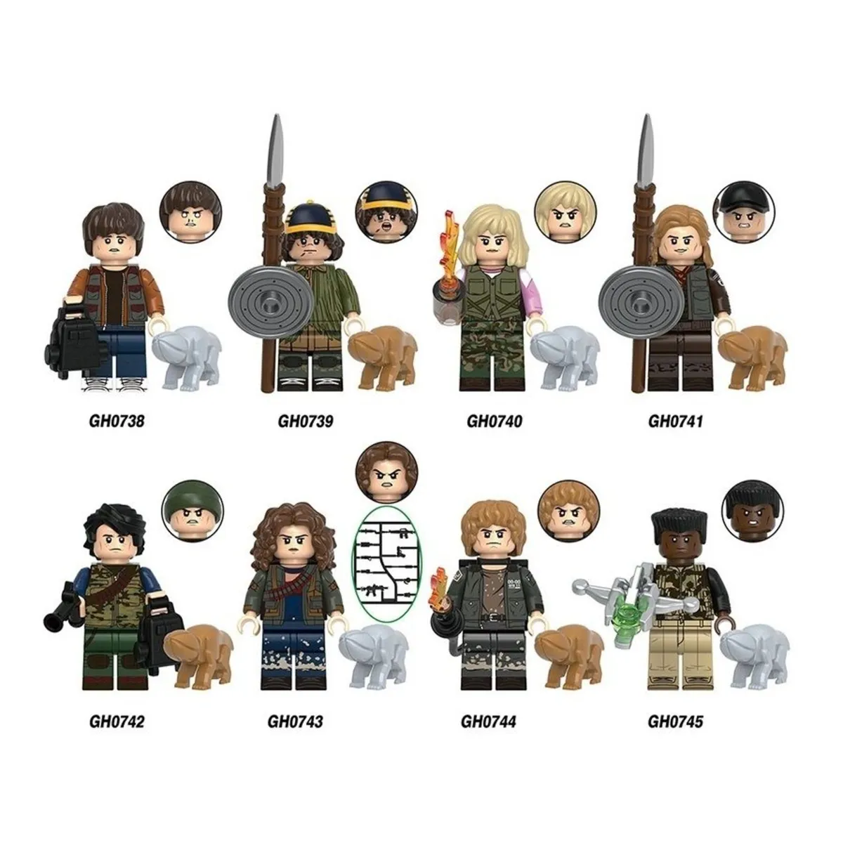 8-Pack) Stranger Things Season 4 Minifigure Bundle