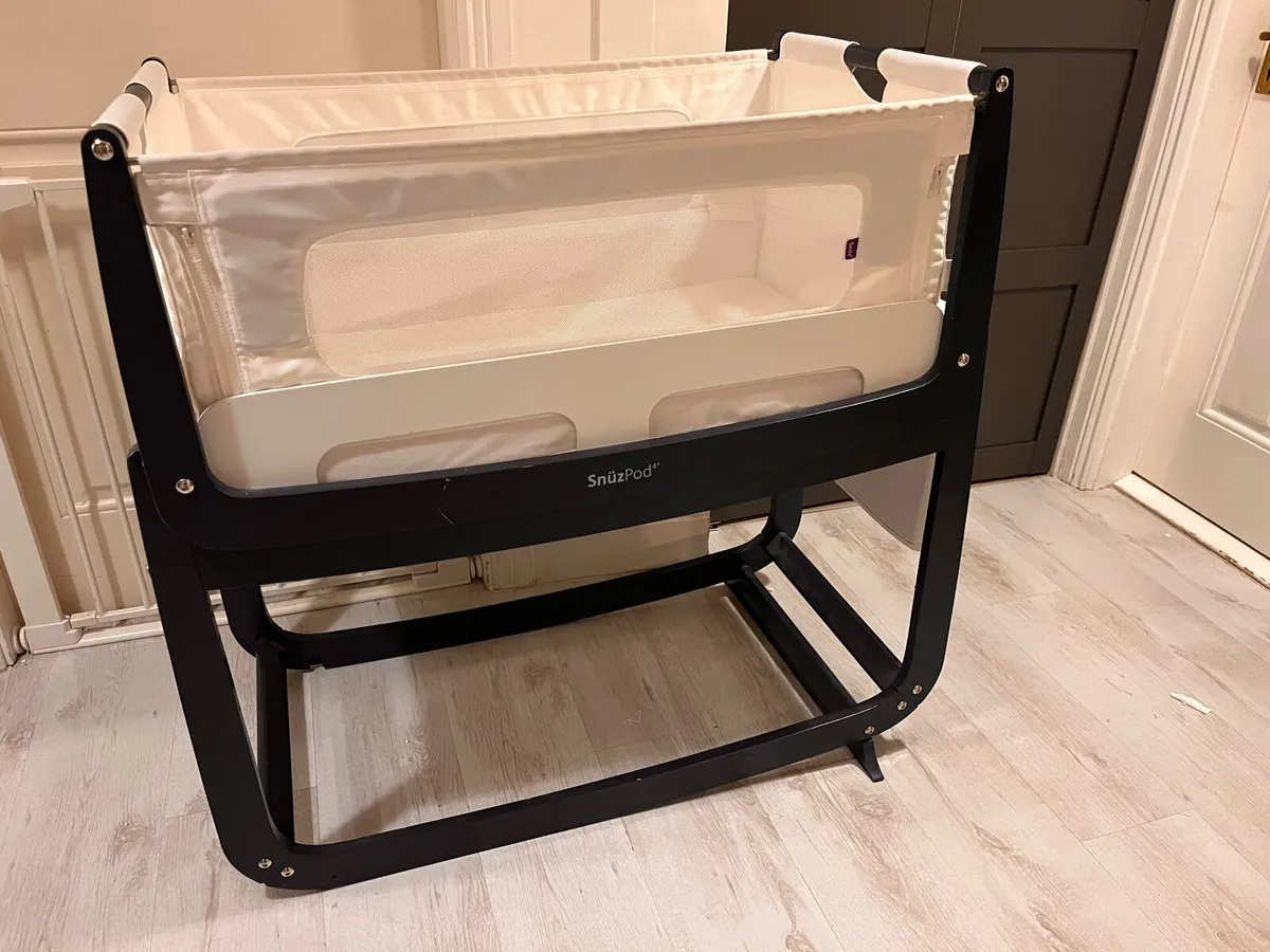 SnuzPod 4 Bedside Crib - Blue with Extras - Image 2