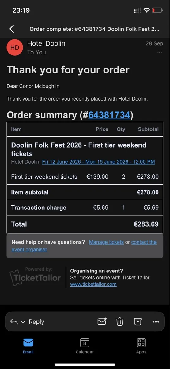 Doolin Folkfest 2026 Tickets x 2 - Image 2