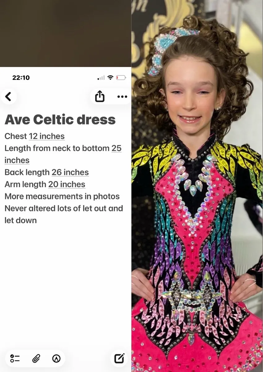 Stunning Ave Celtic Irish dancing dress - Image 1