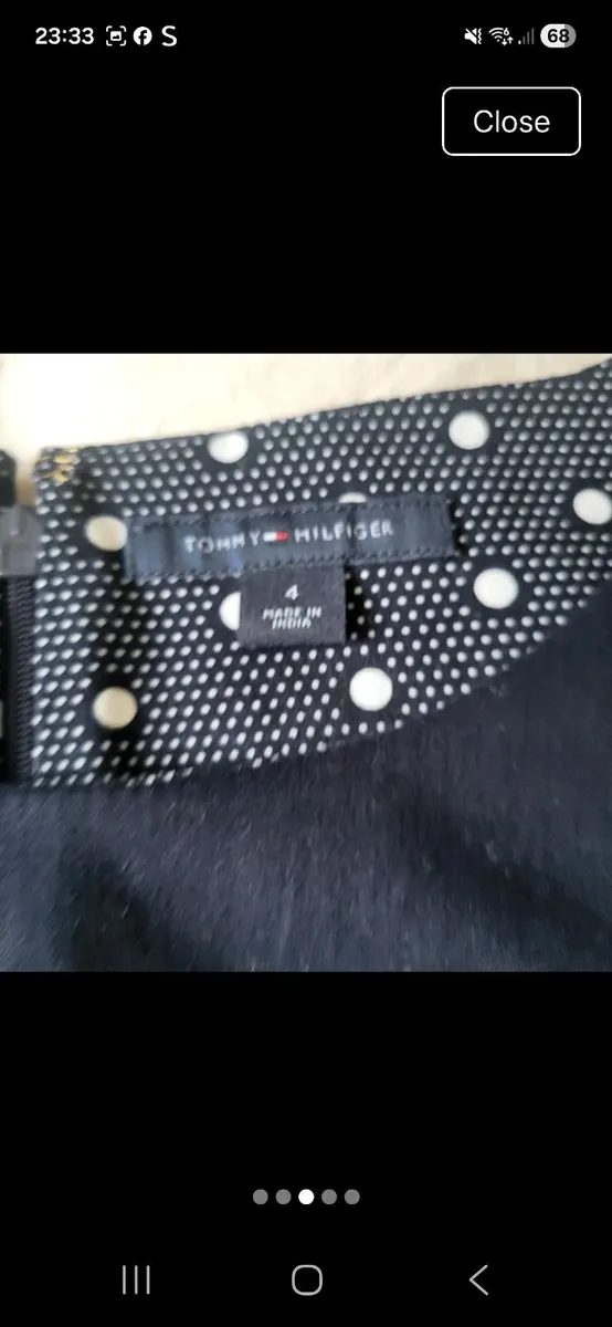 Tommy Hilfiger Navy/ White Pokadot dress - Image 3