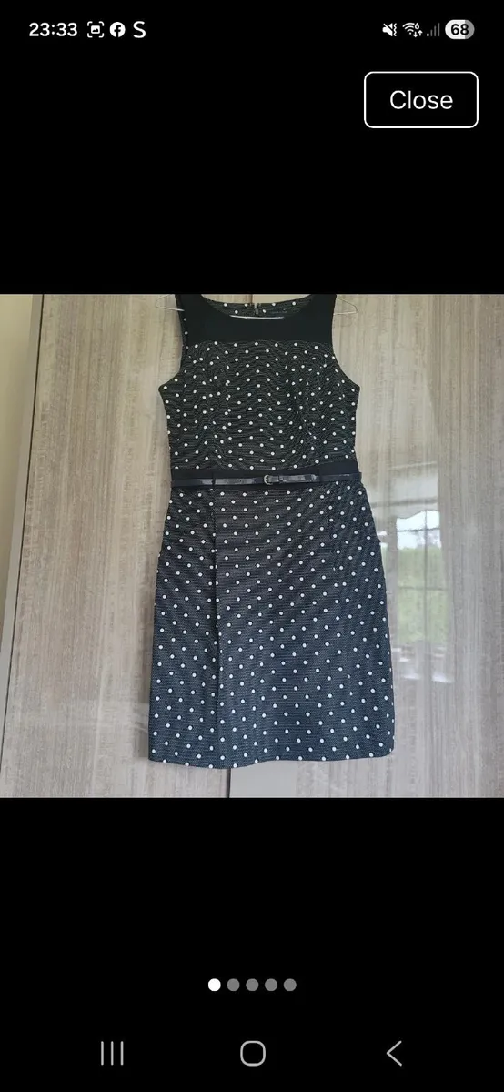 Tommy Hilfiger Navy/ White Pokadot dress - Image 1