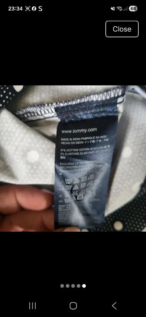 Tommy Hilfiger Navy/ White Pokadot dress - Image 2