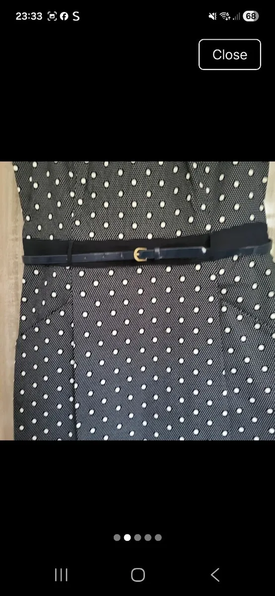 Tommy Hilfiger Navy/ White Pokadot dress - Image 4