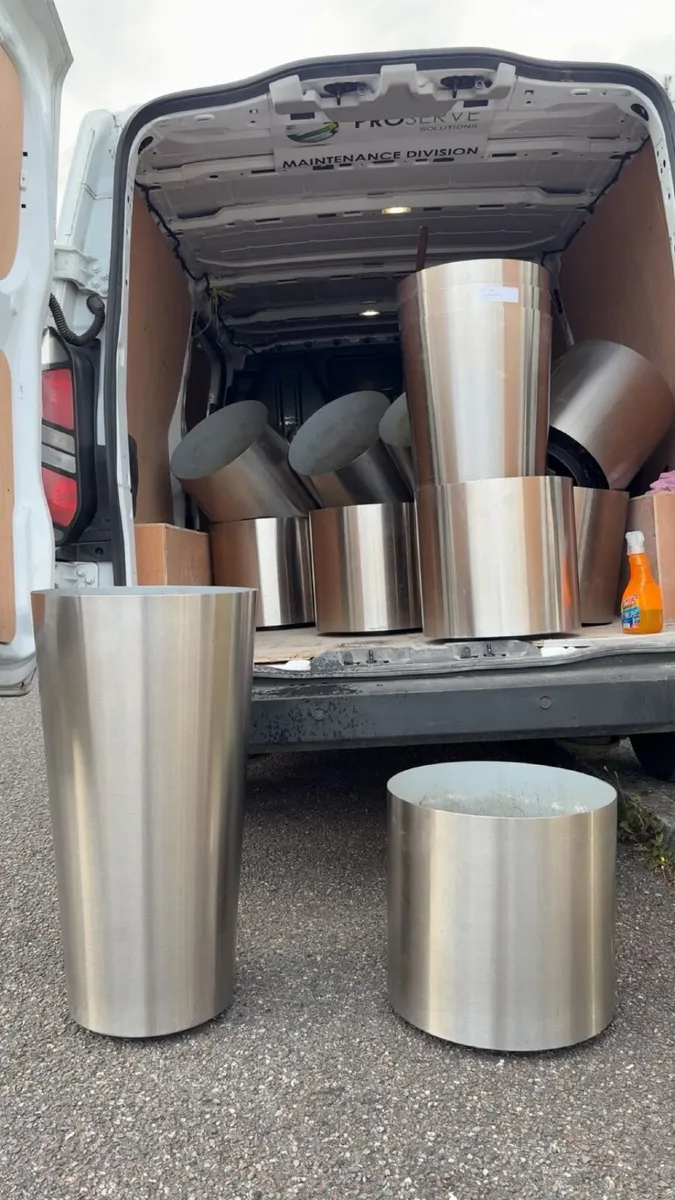 Stainles steel planters - Image 1