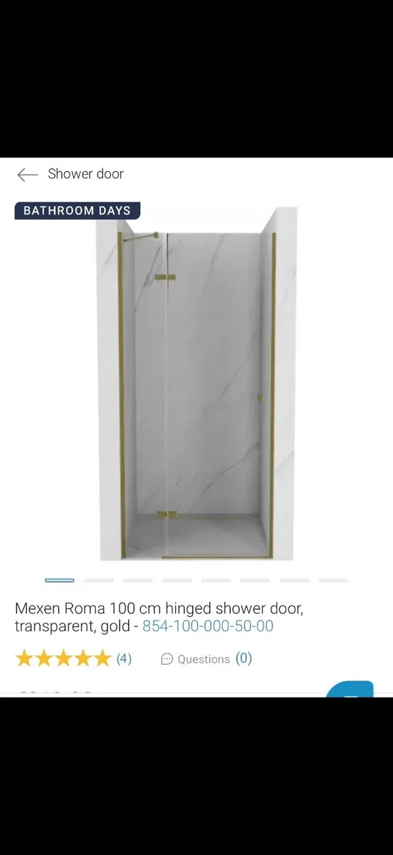 2x Counter top basin and 1x shower screen - Image 2