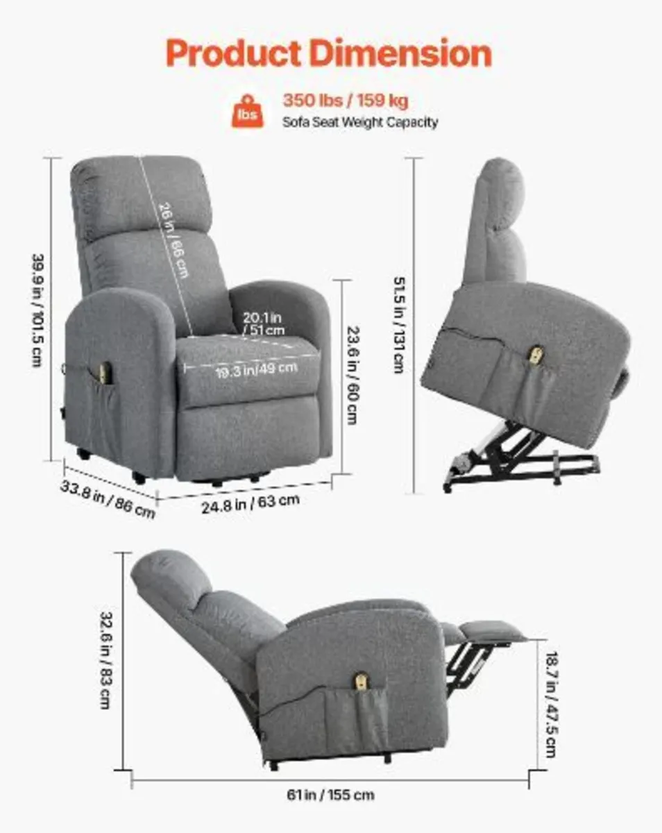 Power Lift Recliner Chair - Image 4