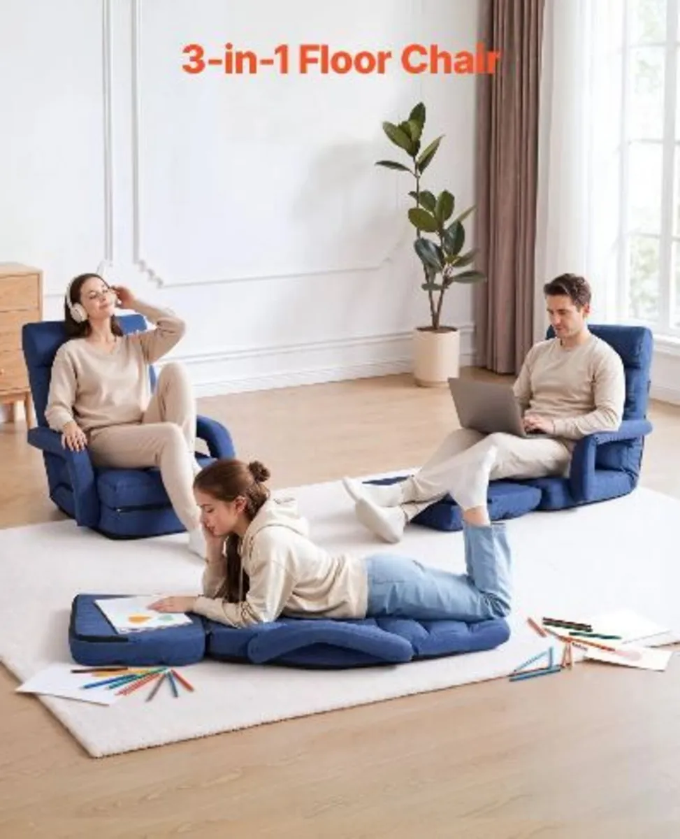 Floor Chair, 5 Adjustable Positions Folding - Image 1