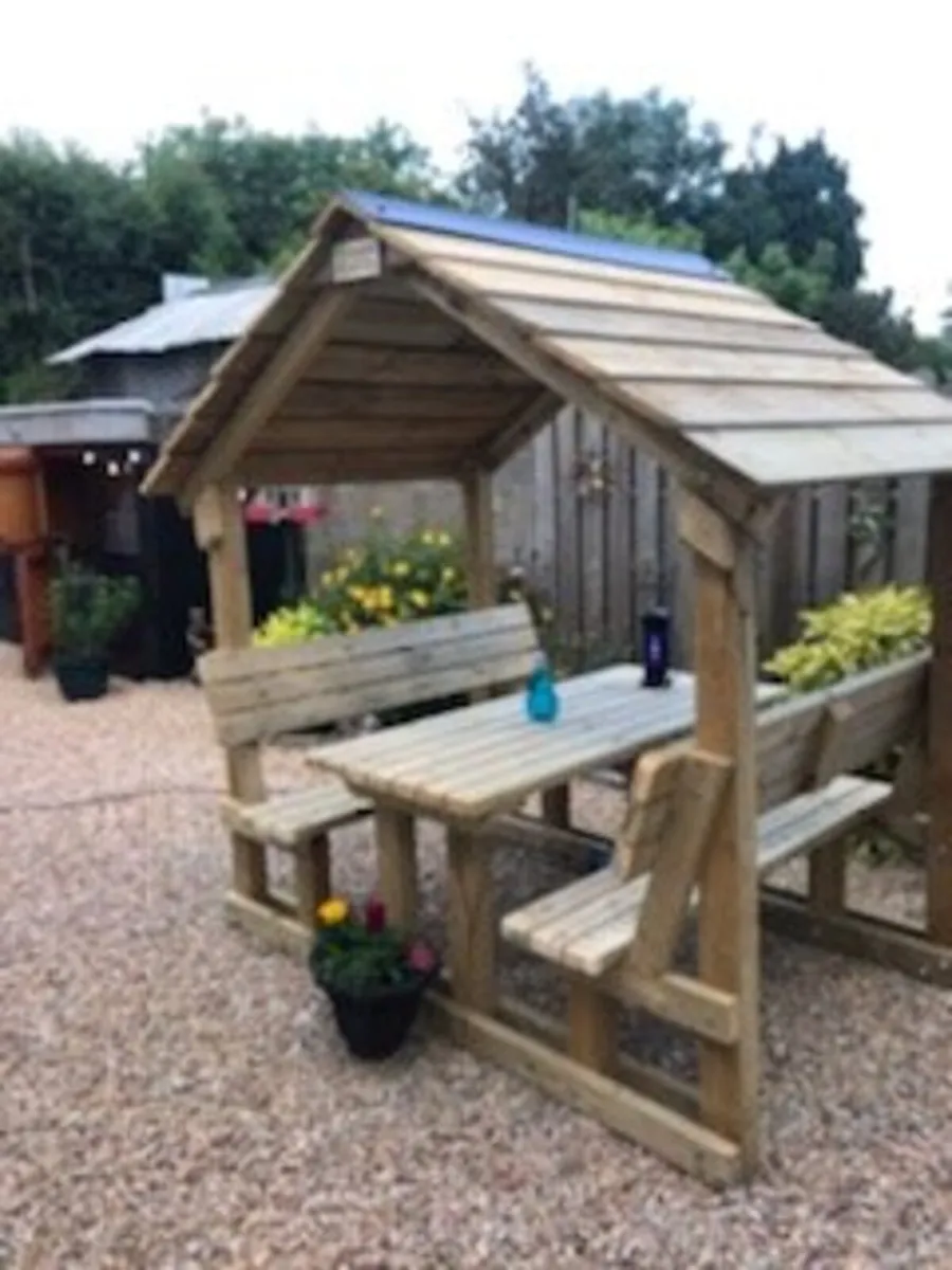 Picnic Table with Roof - Image 2