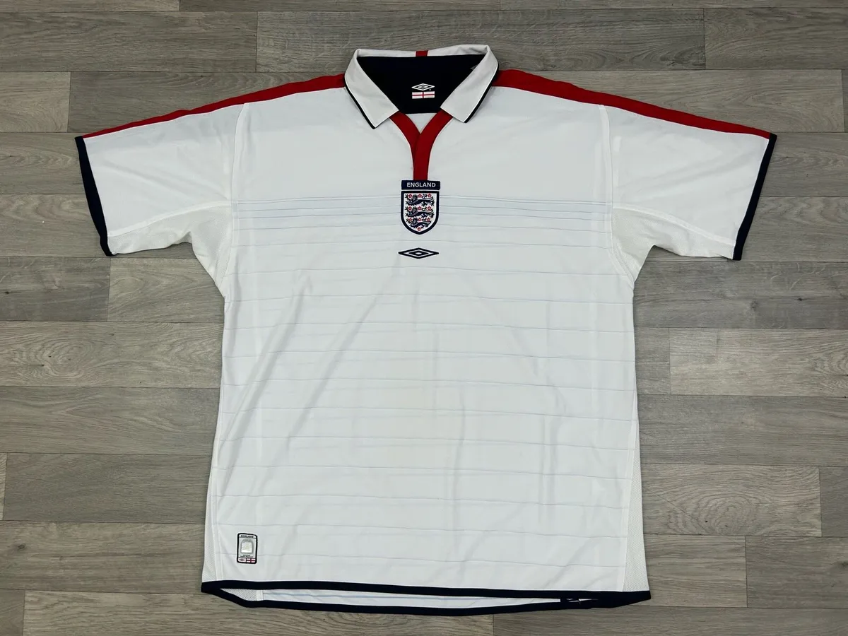 Vintage 2003 England Home Reversible Jersey Shirt - Image 1