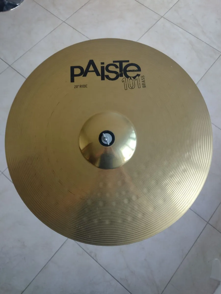 Paiste Ride Cymbal with cymbal stand. - Image 1