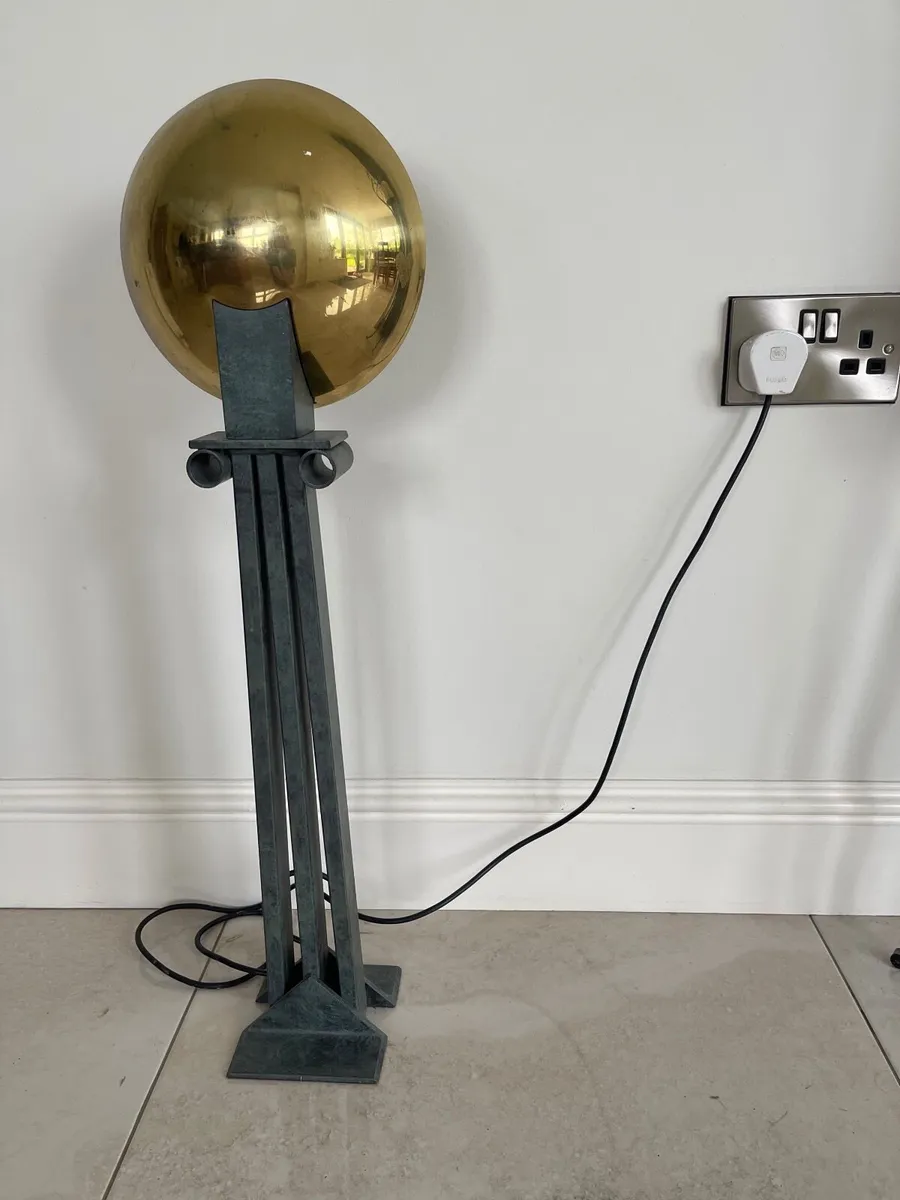 Harrods Sculptural Desk Lamp - Brass Globe - Image 1