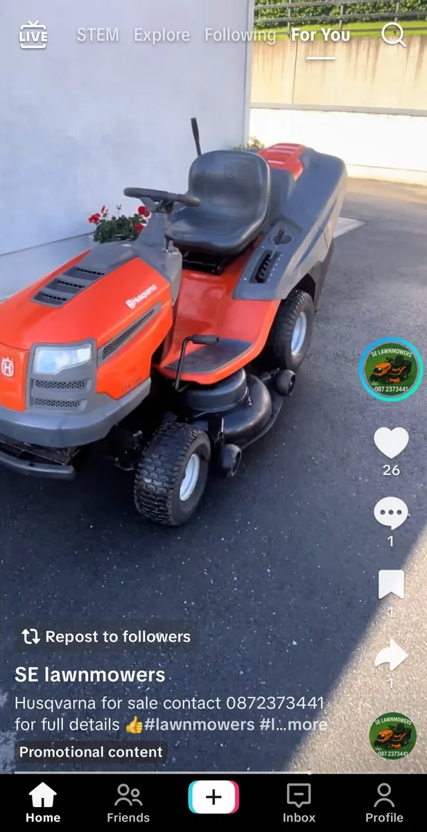 Husquvana lawnmower for sale - Image 2