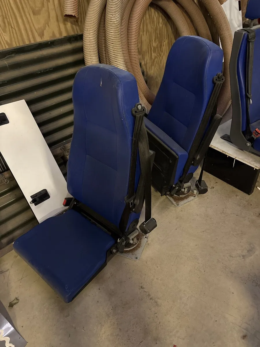 2 1/4 swivel seatbelt seats from ambulance - Image 1