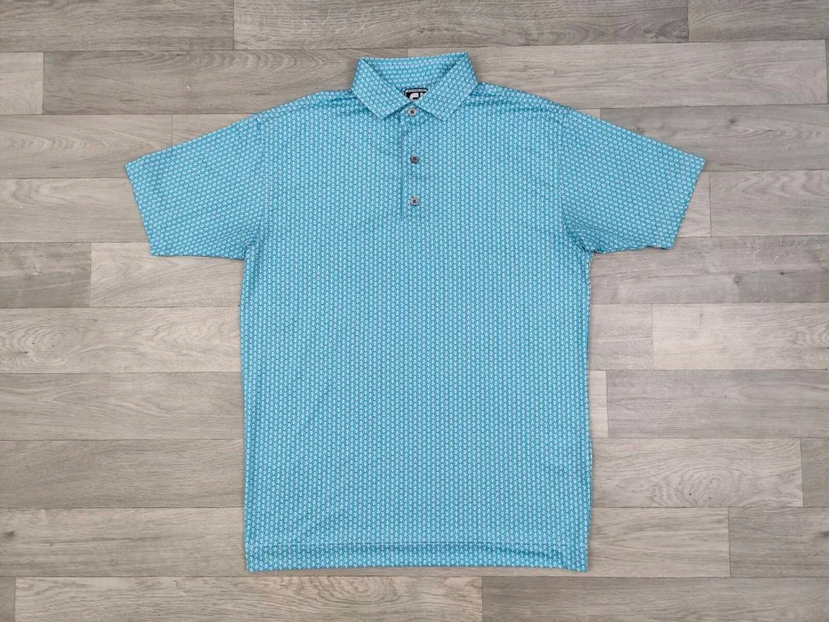 FootJoy FJ Patterned Golf Polo Shirt Mens Medium - Image 1