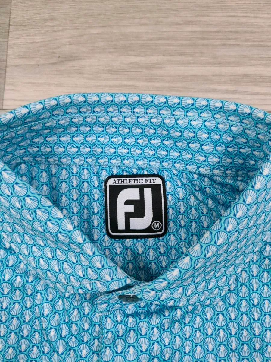 FootJoy FJ Patterned Golf Polo Shirt Mens Medium - Image 3