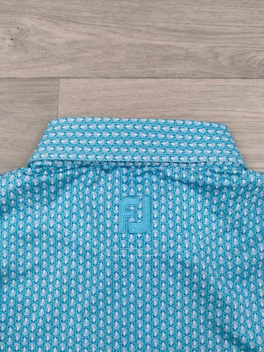 FootJoy FJ Patterned Golf Polo Shirt Mens Medium - Image 4