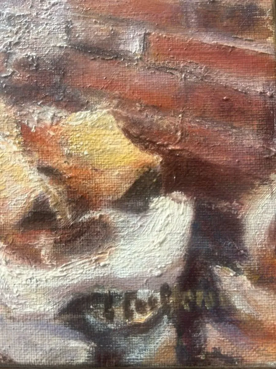 Oil Painting Of a Dutch Man Making Clogs - Image 4