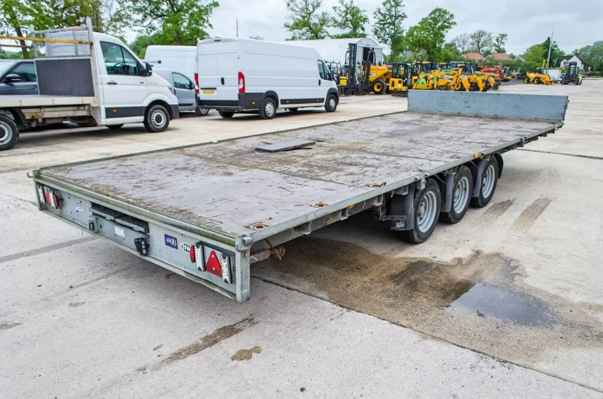 20ft x 8ft tri axle flat bed trailer - Image 3
