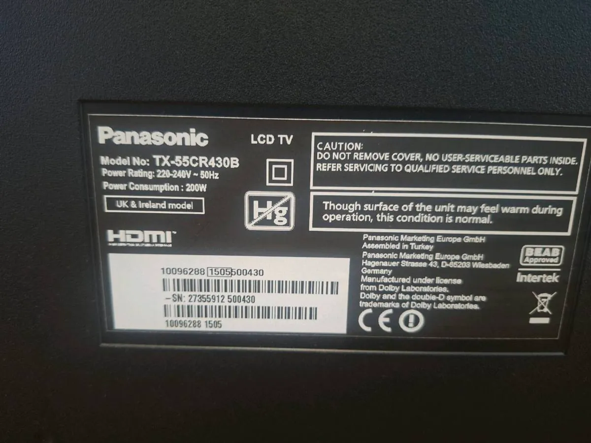 Panasonic 55inch curved TV - Image 4