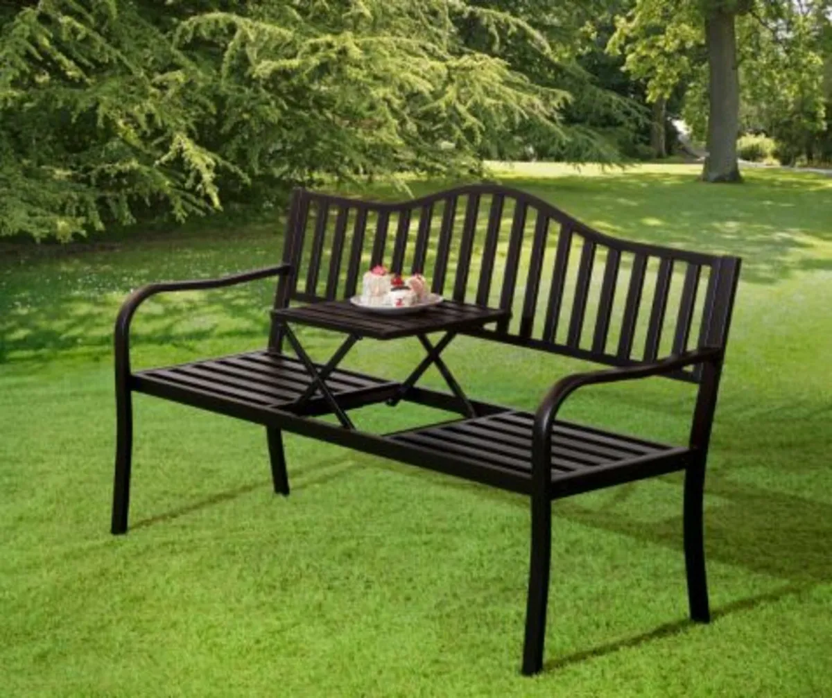 Marseille Tete-A-Tete Steel Bench - SALE PRICE