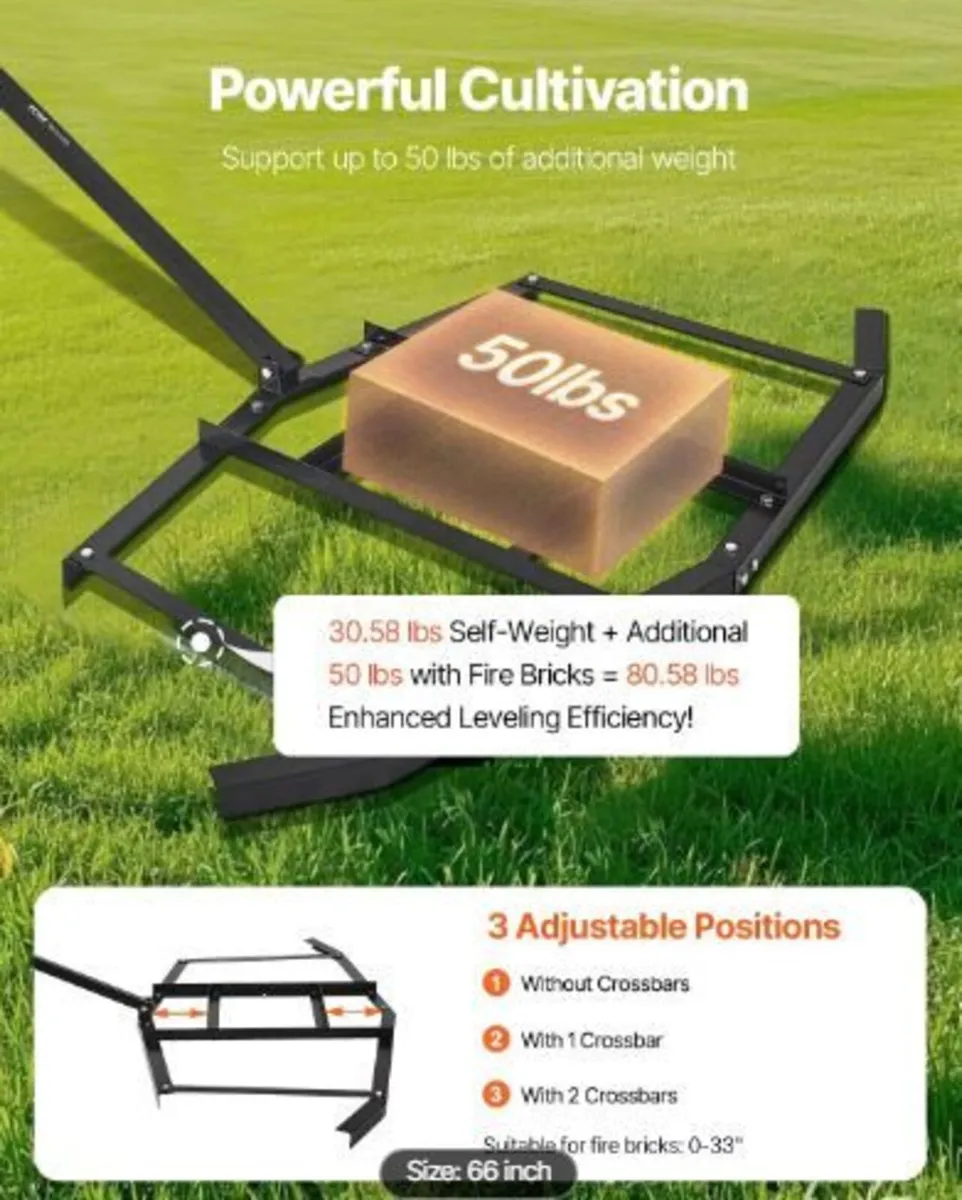 Drag Harrow, 66" Width Tow Behind Drag - Image 2