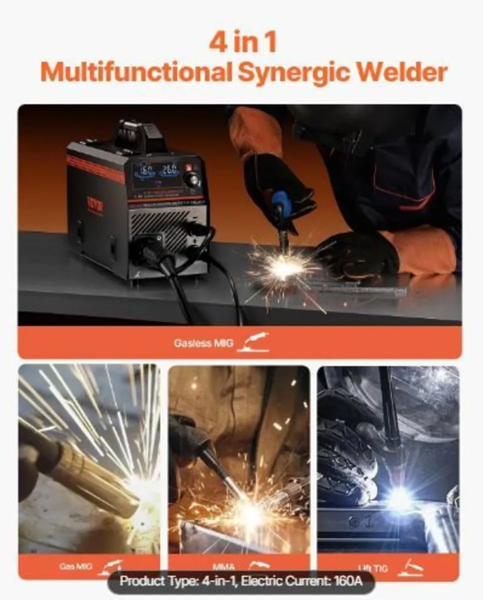 MIG Welder, 160A Synergic Mig Welding - Image 2