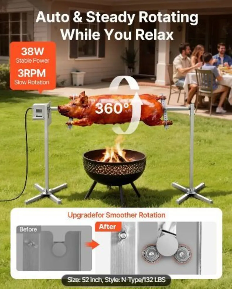 Rotisserie Grill, AC220-240V 8 Level Height - Image 2