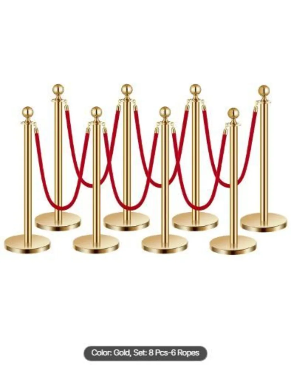 Stanchion Post, 8 Pcs Crowd Control Barrier - Image 2