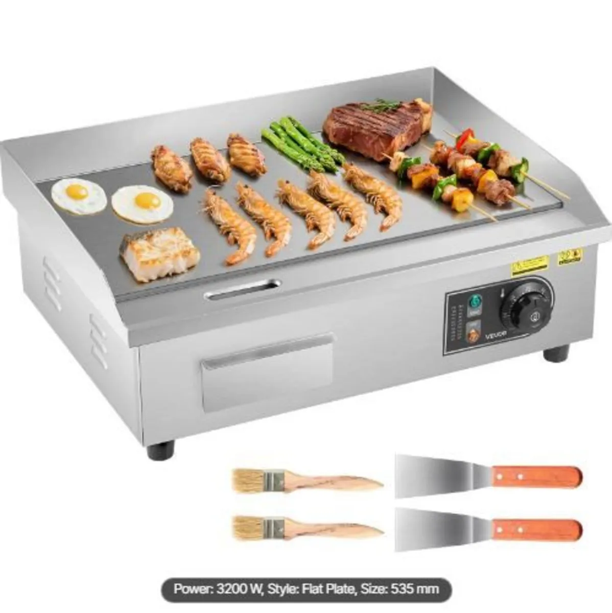 Commercial Electric Griddle, 535 x 300 mm, 3200W - Image 4