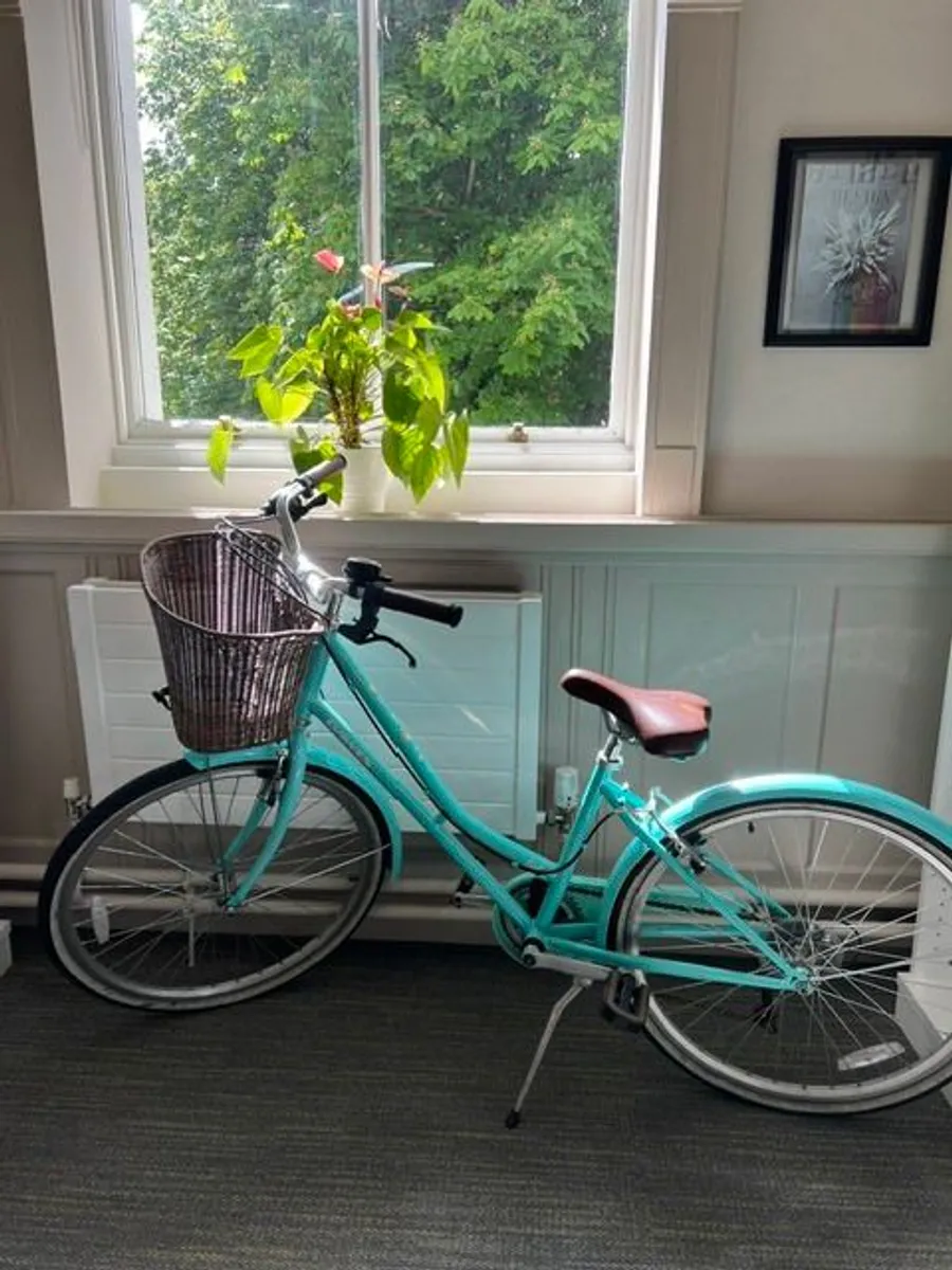 bicycle bike girls teen women, with basket, aqua - Image 2