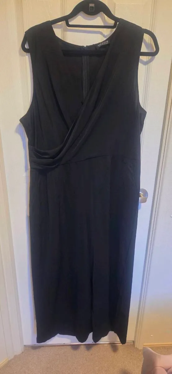 Pink Clove Black Cowl Wrap Jumpsuit UK 20 EUR 48 N - Image 1
