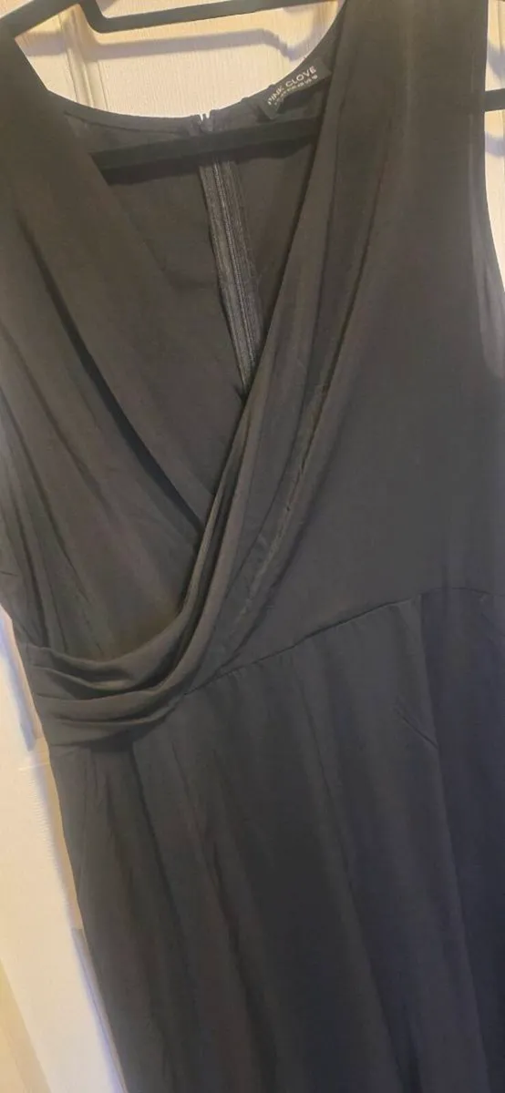 Pink Clove Black Cowl Wrap Jumpsuit UK 20 EUR 48 N - Image 2
