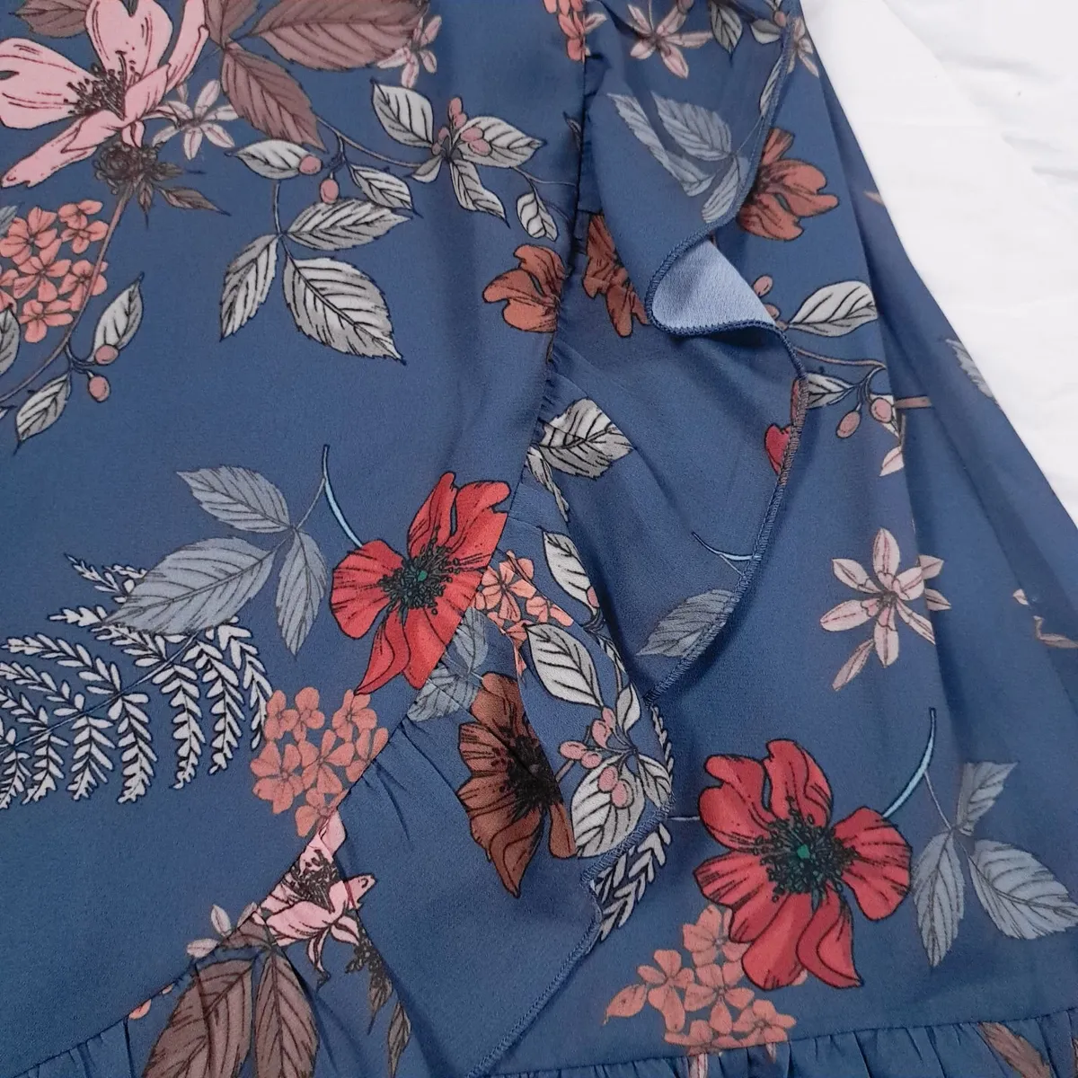 Formula Joven Blue Floral Wrap Dress 14UK/42EU - Image 4