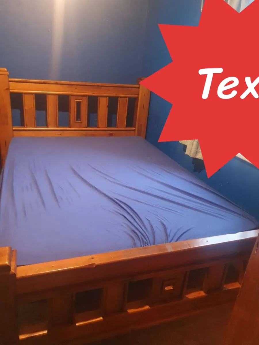 Beautiful bed and next to new mattress