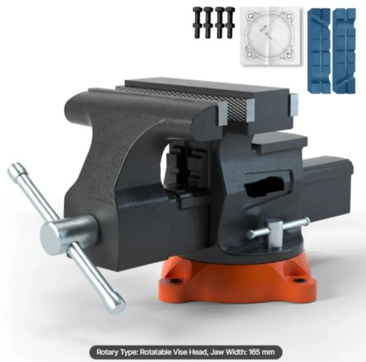 Bench Vise,16.5cm Jaw Width 16.5cm Forward & 23.6c - Image 1