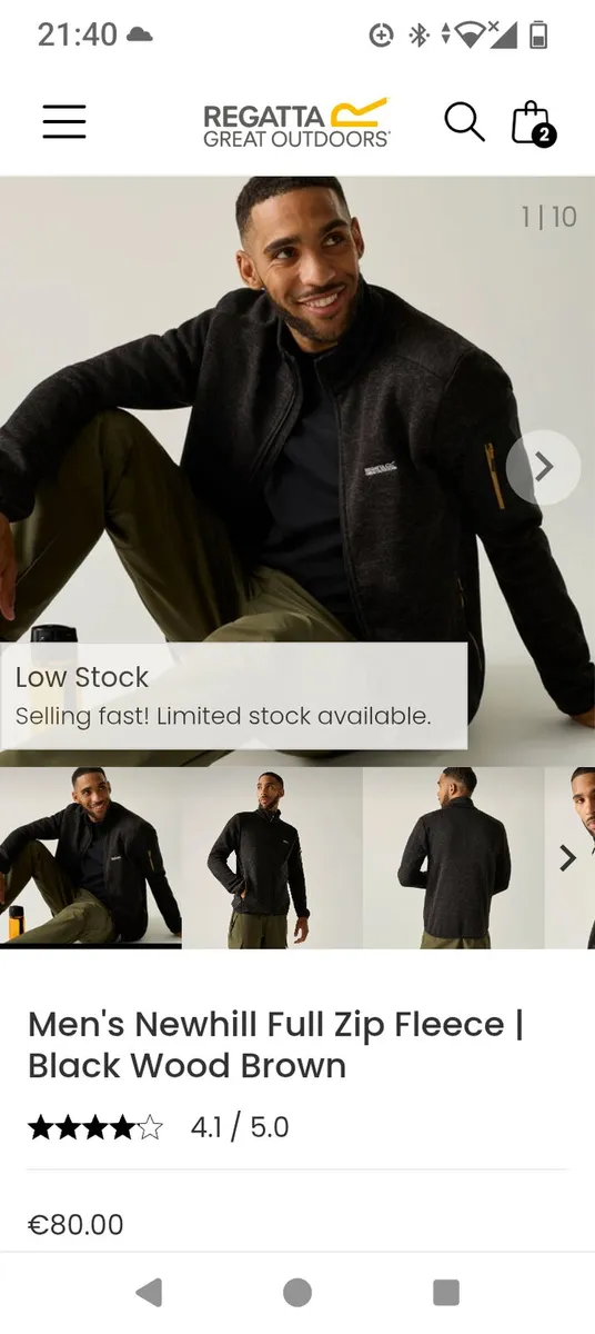 New mens regatta full zip fleece - Image 1