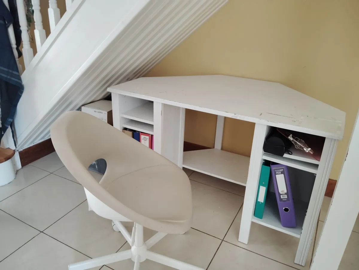 Ikea Corner White Desk - Image 2