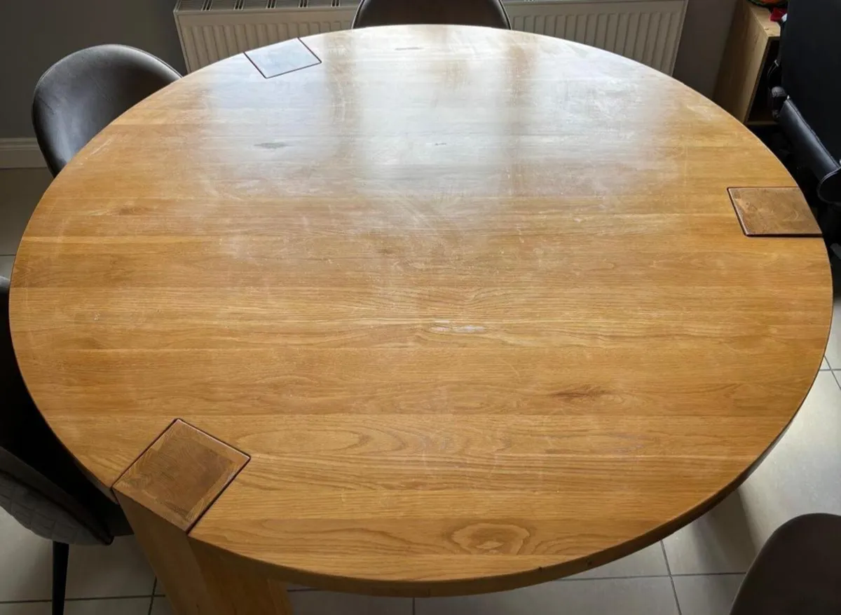Free - Solid Oak Round Kitchen Table - Image 2