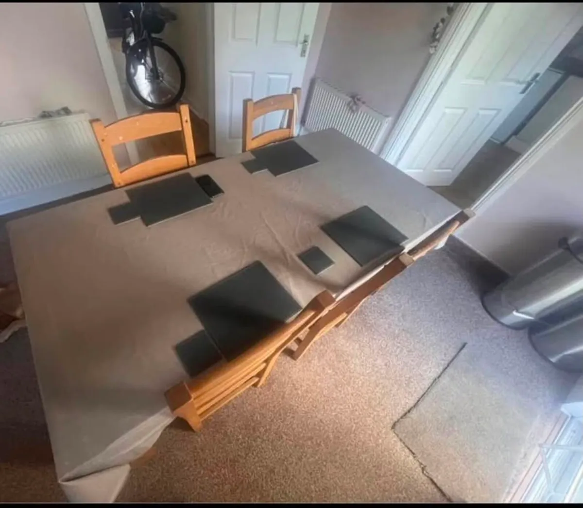 Used Bed Frame and Dinning table - Image 1