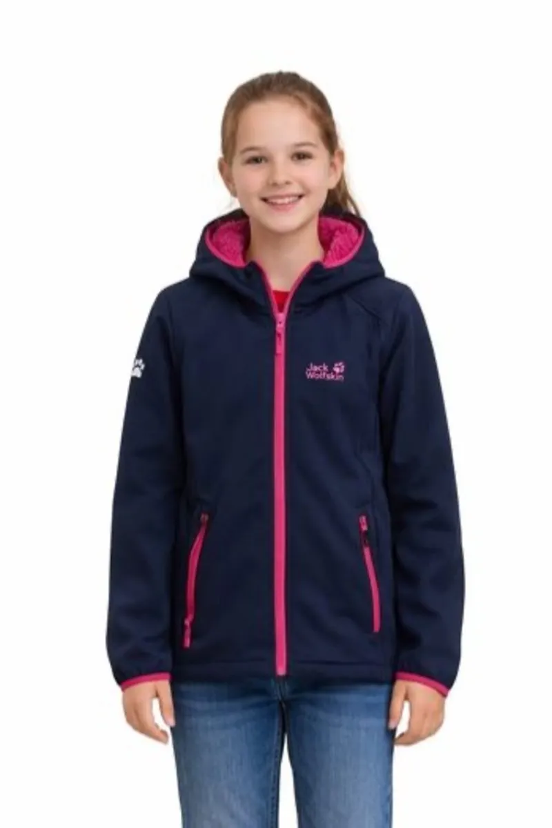 Girls Jack Wolfskin Hoodie Jacket: Size 152cm / ap - Image 1