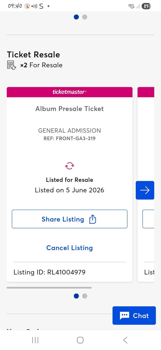 2 x Lewis Capaldi tickets FRONT STANDING