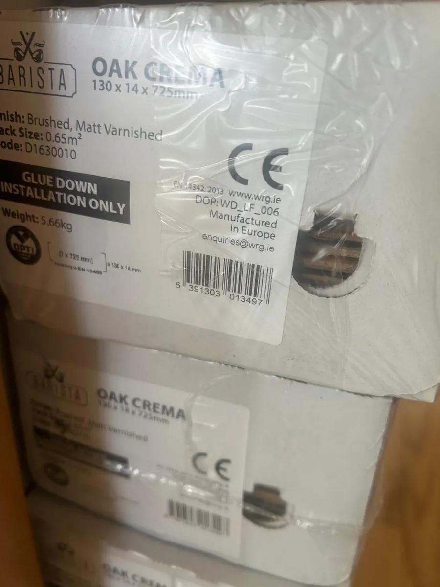 Oak herringbone wood flooring + adhesive - Image 2