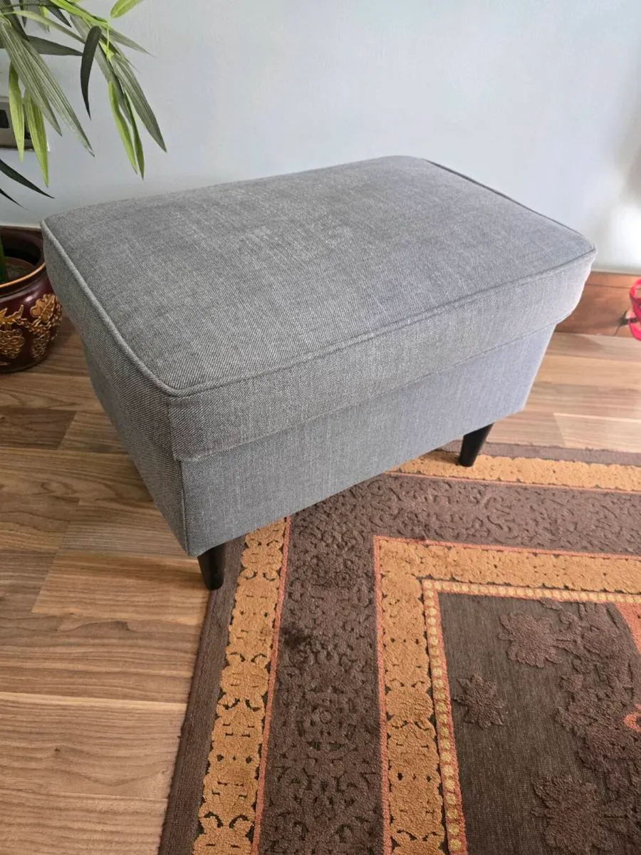 Grey medium size footstool - Image 2
