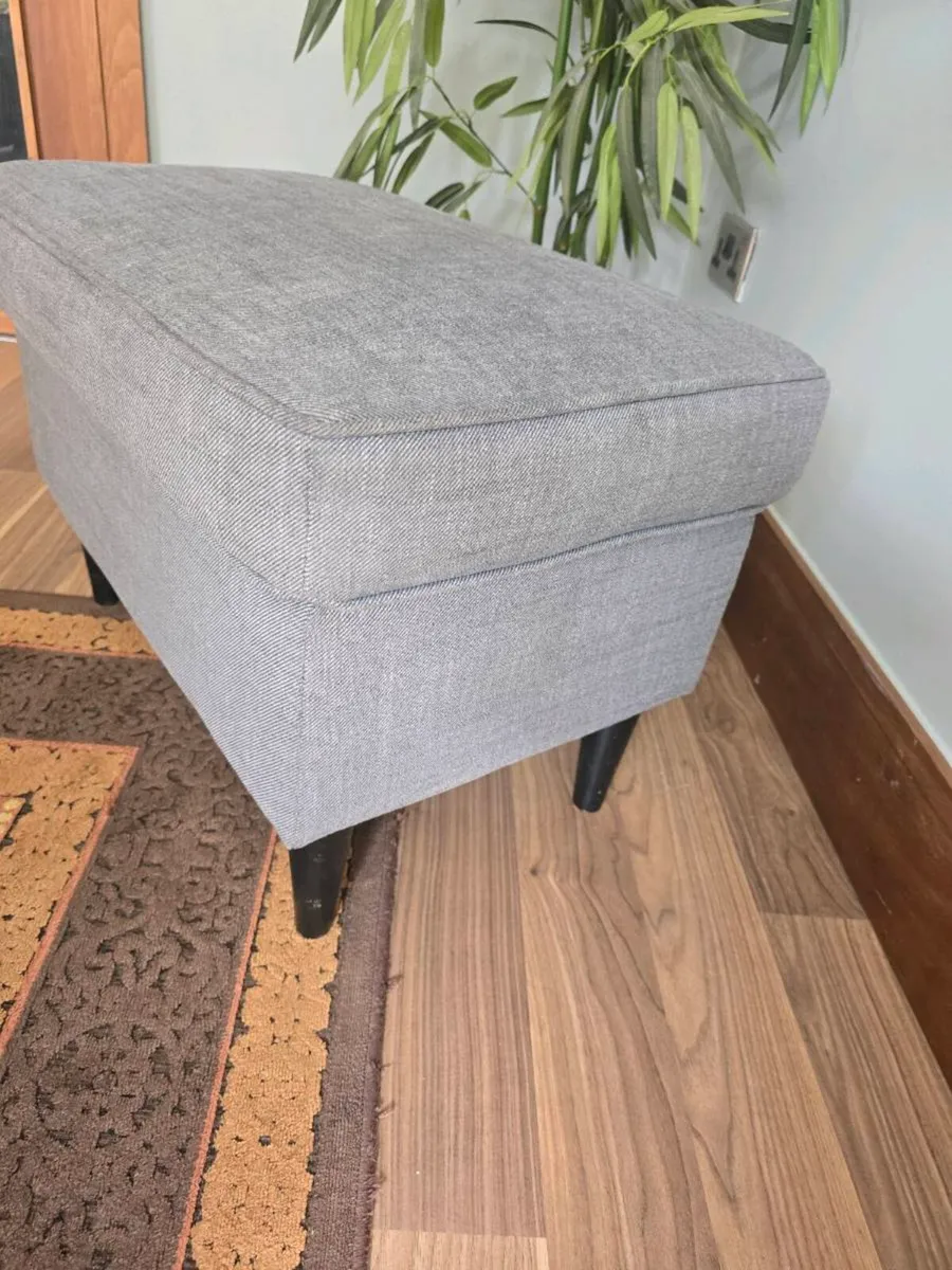 Grey medium size footstool - Image 4