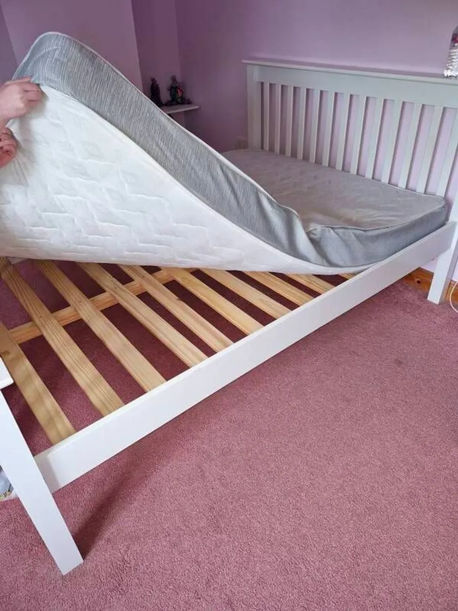 White Double bed.. Bedframe only - Image 3